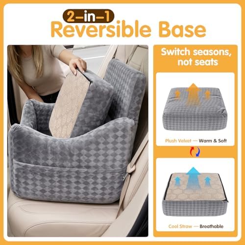 Topmart Dog Car Seat for Small Medium Dogs Under 35lbs, Cozy Pet Seat - Image 4