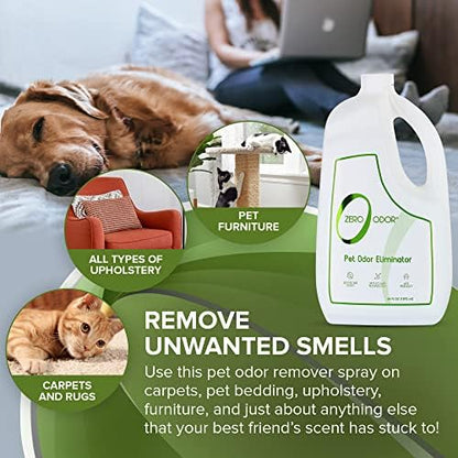 Zero Odor Pet Odor Eliminator Refill for Dog & Cat Urine, Carpet Deodorizer - Image 3