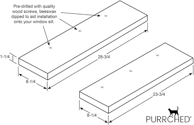 Purrched Cat Window Perch (29 Inch)