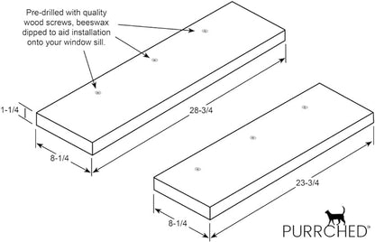 Purrched Cat Window Perch (24 Inch)