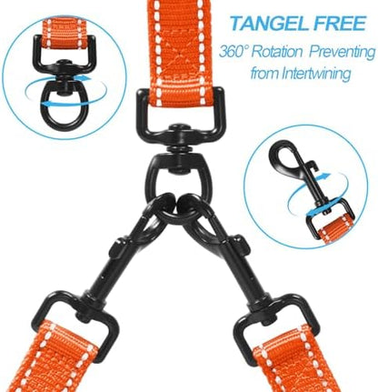 PetBonus Double Dog Leash, No Tangle Dual Leash, Walking Training Lead - Image 2