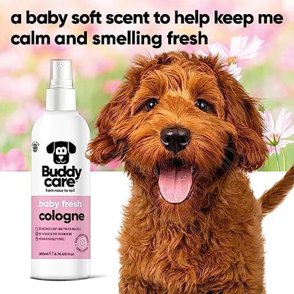 Buddycare Dog Perfume - Baby Fresh Dog Cologne Spray (200ml) - Dog Spray Deodorizer Perfume for Smelly Dogs - Refreshing Scented Grooming Solution - Pet Odor Eliminator and Freshener - Image 3