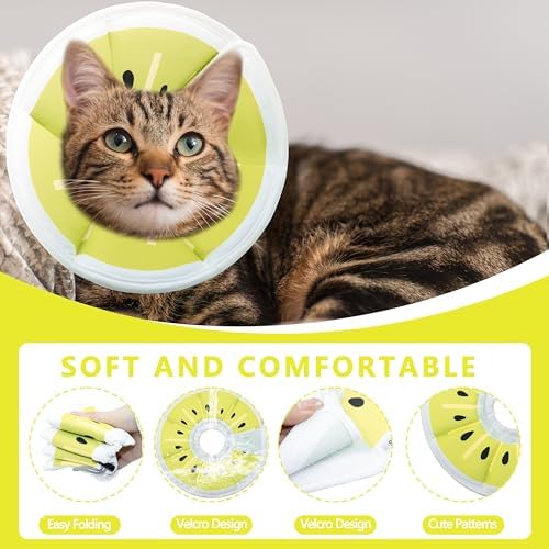 Soft Adjustable Cat Cone Collar, Comfortable Cat Recovery Collar - Image 3