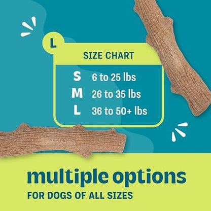 Pupstages Dogwood Stick Dog Chew Toy, Made in USA, Large, 8" - Image 3