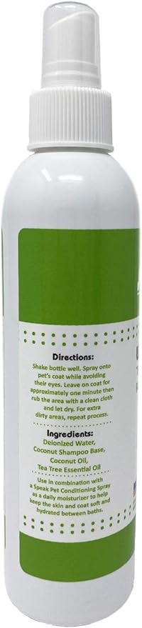 Natural Waterless Bath Spray, for Dogs, Tea Tree Relief, 8oz