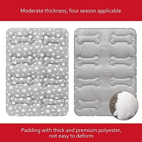Dog Crate Mat (36" X 23") 2 Pack, Soft Dog Bed Pad Mat with Cute Stars - Image 2