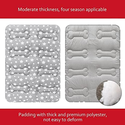 Dog Crate Mat (36" X 23") 2 Pack, Soft Dog Bed Pad Mat with Cute Stars - Image 2