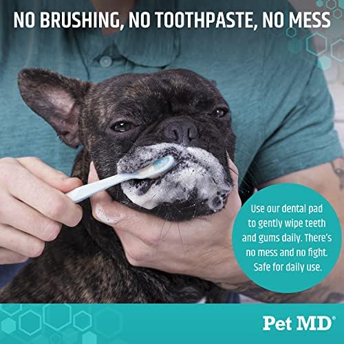 Pet MD Dental Wipes for Dogs Teeth - Fresh Apple & Mint Flavor - 100ct - Image 5