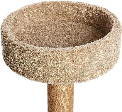 Amazon Basics Cat Tree - Multi-Level Climbing Activity Tower with Jute Rope Scratching Posts for Indoor Cats & Kittens, Medium (31.5"H), Beige - Image 4