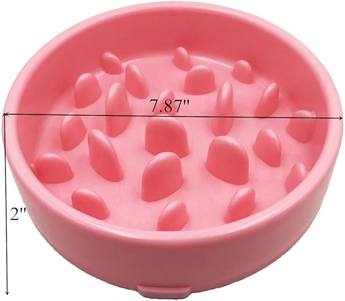 WenYing Slow Feeder Puzzle Dog Bowls, Interactive Bloat Stop Busy Bowl, Food Water Fun Feeding, Non-Slip Anti Choke Healthy Diet Bowls (Pink 3)