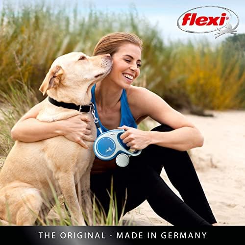 Flexi New Comfort Tape Grey & Blue Large 8m Retractable Dog Leash/Lead for Dogs up to 50kgs/110lbs - Image 2