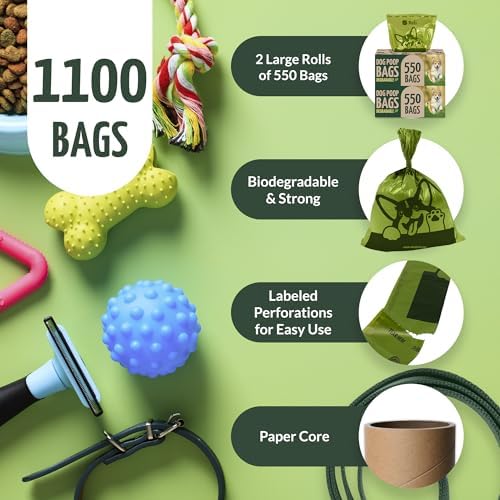 Reli. Biodegradable Dog Poop Bags (1100 Pack, 2 Large Rolls) Unscented - Image 4