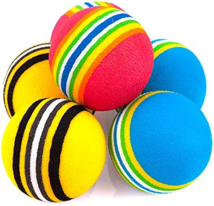 CHIWAVA 45PCS 1.7'' Foam Cat Toy Ball Rainbow Color Kitten Quiet Play Balls - Image 5