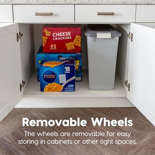 IRIS USA Dog Food Storage Container, Up to 40 lbs, Gray/Dark Gray - Image 5