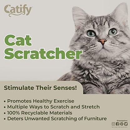 Best Pet Supplies Catify Corrugated Cardboard Cat Scratcher - Cat Shape - Image 4