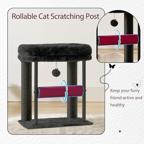Hey-brother Cat Tree, Sturdy Tower with Sisal-Wrapped Columns, MPJ010SBR - Image 7