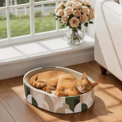 Conlun Oval Cat Scratcher Bed | Scratching Bowl Lounge for Kittens | Medium by Conlun