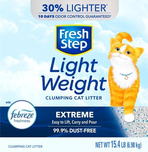 Fresh Step Clumping Cat Litter, Lightweight, Extreme, Long Lasting Odor Control Kitty Litter with Activated Charcoal, Low Dust Formula, 15.4 lb (Pack of 2) - Image 2