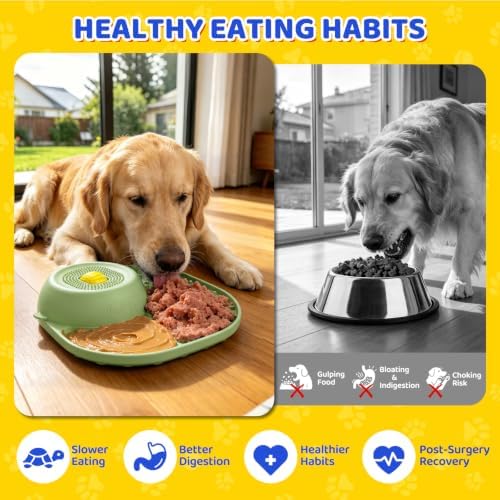 Slow Feeder Dog Bowls with Rolling Ball & Lick Mat, 2-in-1 Enrichment Feeder for Liquid & Thick Treats, Anti-Slip Suction Base, 150ml for Small Medium Large Dogs & Cats - Image 2