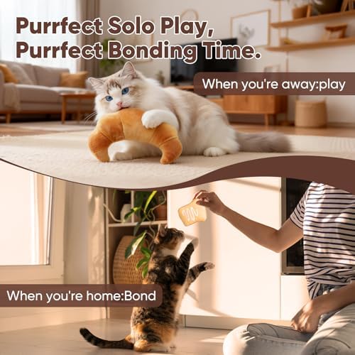 CiyvoLyeen Plush Bread Catnip Toys for Indoor Cats 6 Pack - Image 5