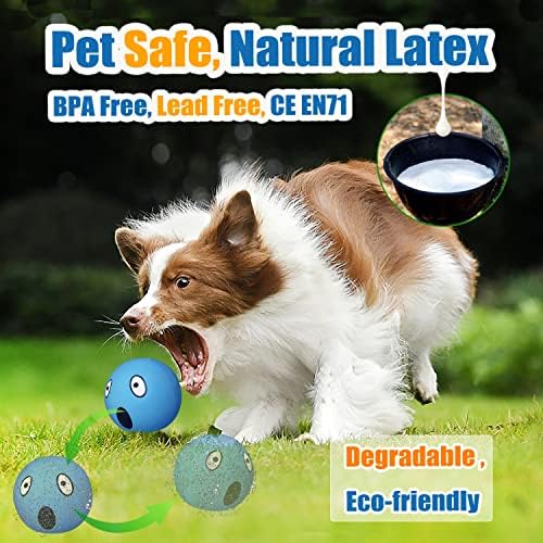 HOLYSTEED Squeaky Dog Toys for Medium Dogs, Round Latex Squeaky Balls 2.3" - Image 2