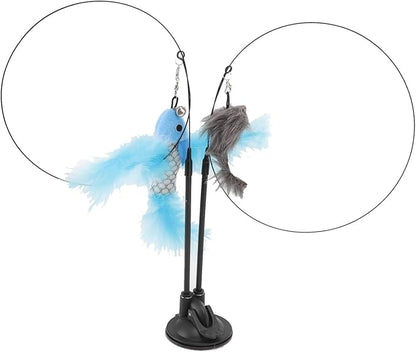 Pssopp Cat Toys, Wire Interactive Cat Wand Toy for Indoor