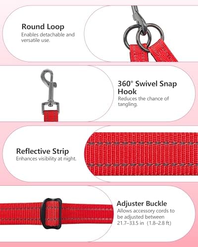 3-in-1 Double Dog Leash, Hands-Free Convertible Leash for 1 or 2 Dogs - Image 5