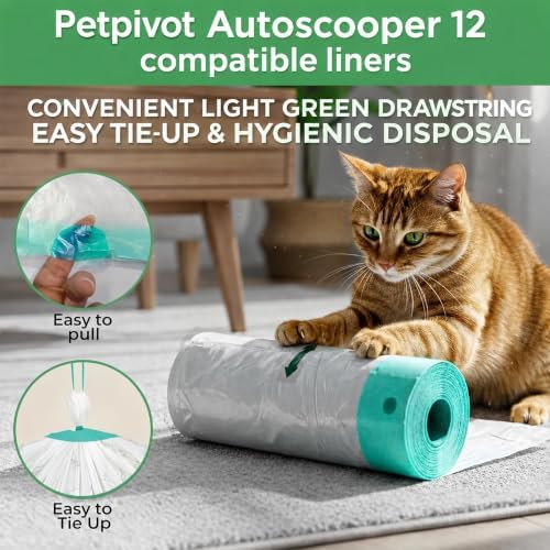 100 Count Cat Litter Bags Compatible with Petpivot Autoscooper 11/12 - Image 4