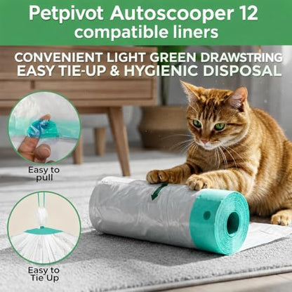 100 Count Cat Litter Bags Compatible with Petpivot Autoscooper 11/12 - Image 4