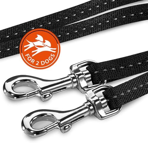 FLEXI® Classic Double Cord Retractable Dog Leash, Small, 16 ft - Black - Image 4