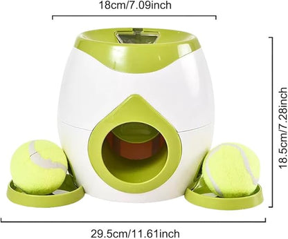 Interactive Dog Puzzle Toy - Drop The Ball to Get Treats, 2-in-1 Treat Dispenser & Slow Feeder for Healthy Eating, Keep Them Busy and Stop Boredom, Fun and Durable for All Breed