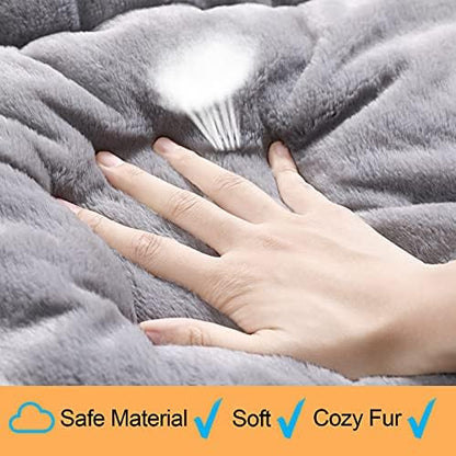 Dog Crate Pad Washable Dog Bed for Crate Extra Large Cozy Mat 48-Inch Gray - Image 4