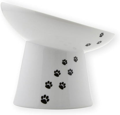 Necoichi Raised Dog Food Bowl, Elevated, for Dogs and Cats, Pets Feeding Feeder Non-Slip for Small Dogs Dishwasher and Microwave Safe, No.1 Seller in Japan! (Dog, Extra Wide Tilted)