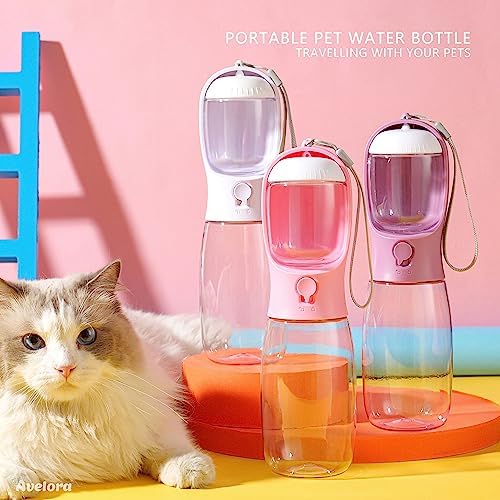 Dog Water Bottle with Food Container, Portable Leak Proof Pet Water Dispenser for Walking Hiking Travel, Puppy Essentials Accessories for Small Large Dogs, Dog Gifts (10oz/15oz/19oz) - Image 2