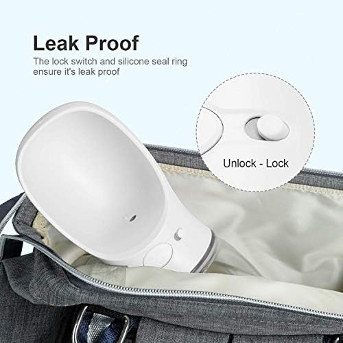 DEYACE Dog Water Bottle, Leak Proof Portable Pet Water Bottles for Dogs, Puppy Water Dispenser with Drinking Feeder for Travel (Milk White 12oz) - Image 4