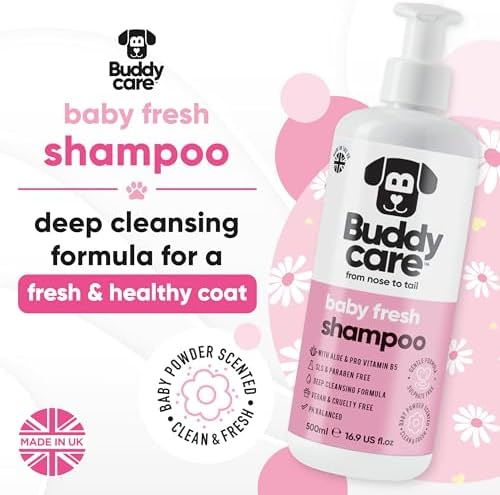 Baby Fresh Dog Shampoo by Buddycare | Deep Cleansing Shampoo for Dogs | Fresh Scented | with Aloe Vera and Pro Vitamin B5 (50.72oz) - Image 2