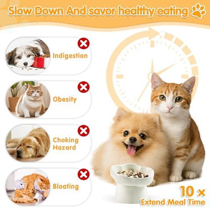 Cat Slow Feeder Bowl Set,1 Pcs Pastel Series Cat Plate for Dry and Wet Food - Image 4
