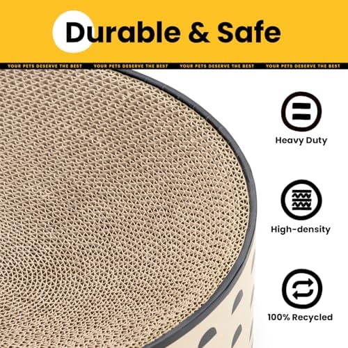 Conlun Oval Cat Scratcher Bed | Scratching Bowl Lounge for Kittens | Medium - Image 3