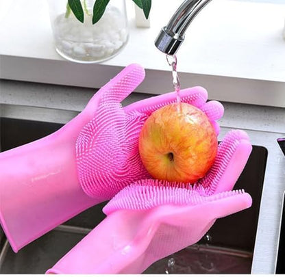Pet Grooming Gloves Silicone Gloves with High-Density Teeth Enhanced Five Finger Design for Dogs Cats Bathing Massaging (Blue) - Image 7