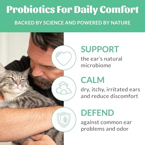 SKOUT'S HONOR Probiotic Cat Ear Cleaner, 4 oz, 3-Pack - Image 5