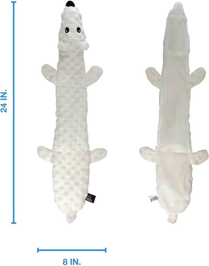Bow Wow Pet Squeaky Polar Bear Dog Toy - Tug, Fetch & Teasing Toy - 24 Inches