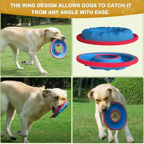 Dog Flying Disc, 9" Dog Flyer Toys for Medium/Large Dogs, Durable Nylon Fetch Toy for Easy Catch, Floats in Water & Safe on Teeth (Green) - Image 4