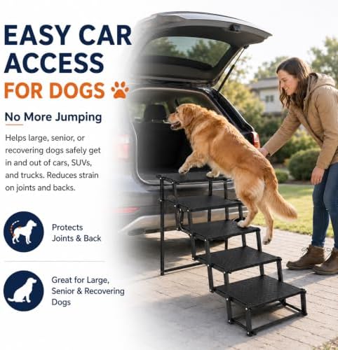 Collapsible Dog Steps for Large Dogs Car Truck SUV - Image 2