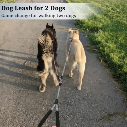 WYuZe 5FT Double Dog Leash Detachable Rope Dual Leash for Two Dogs Black - Image 6
