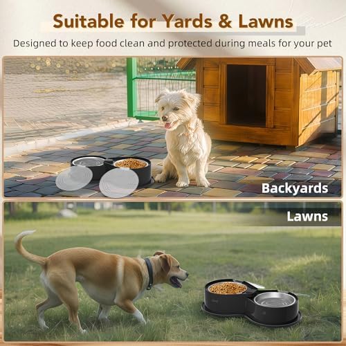 Newget 304 Stainless Steel Dog Bowl Set with Lids, 24oz Foldable Pet Dishes - Image 6