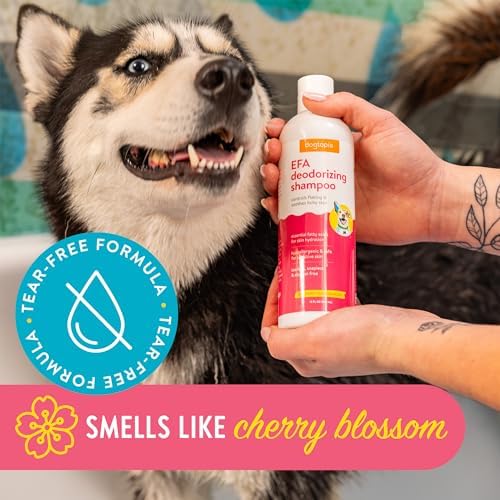 Essential Fatty Acid (EFA) Shampoo and Conditioner for Pets – 12oz Deodorizing Cherry Blossom Scent | Soothing for Dogs and Cats Rich with Moisturizing Emollients | Tearless, Soapless - Image 3
