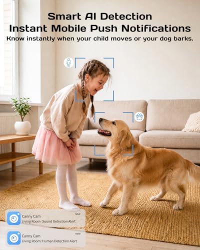 VIMTAG 4K 8MP Pan/Tilt Indoor Camera for Pet/Dog/Cat/Baby/Nanny/Home Security with Phone APP, Motion Tracking, Night Vision, 2-Way Audio, AI Detection, 5G/2.4GHz WiFi, Cloud & SD Card, Works w/Alexa - Image 5