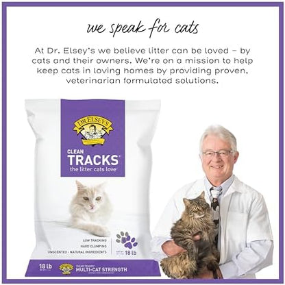 Dr. Elsey's Clean Tracks Clumping Clay Cat Litter 18 lb. Bag - Image 6