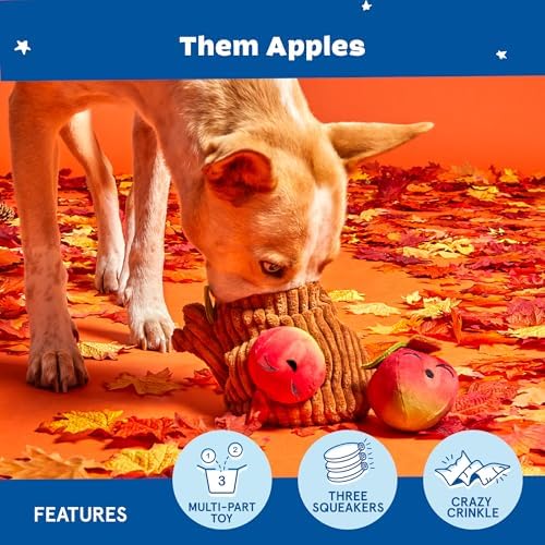 BarkBox Them Apples 3-in-1 Interactive Plush Dog Toy - Image 4