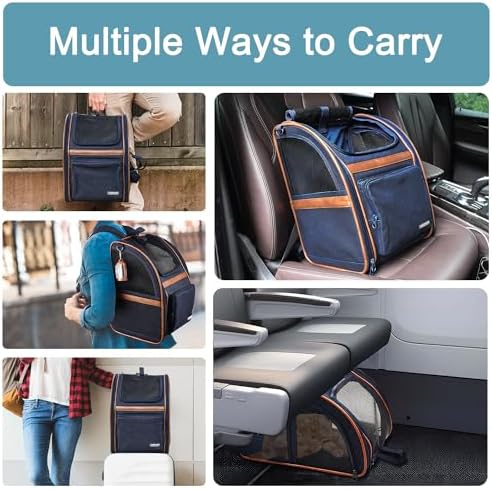 Jespet Pet Backpack Carrier for Small Dog, Soft Car Bed Ideal for Traveling - Image 6